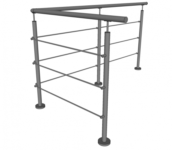 Balustrade VOLOS - inox 42 - staven