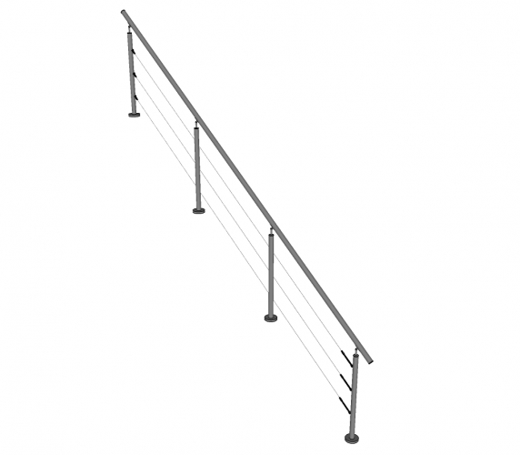Trapleuning TREVIL - inox - kabels