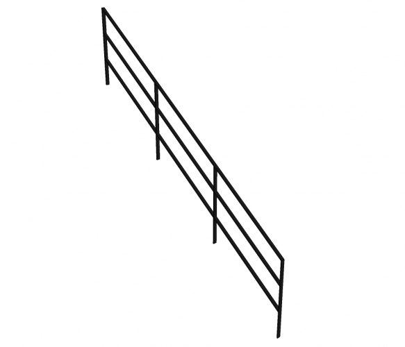 Trapleuning GOMIS - gelakt - staven 10x40