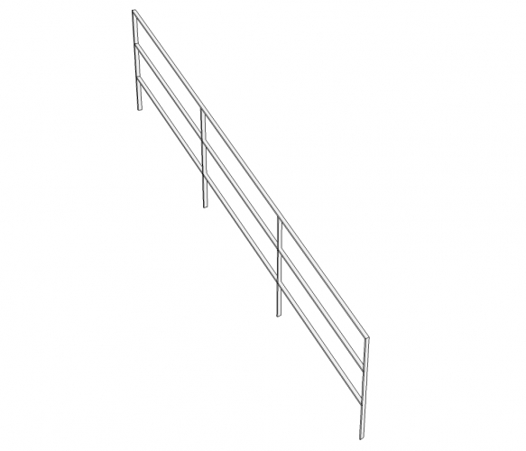 Trapleuning TRALVA - gelakt - staven 10x40