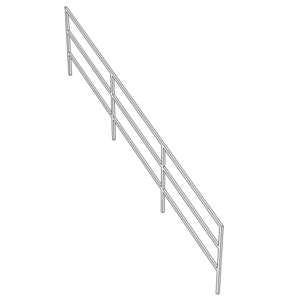 Trapleuning RIBOS - gelakt - staven 30x30