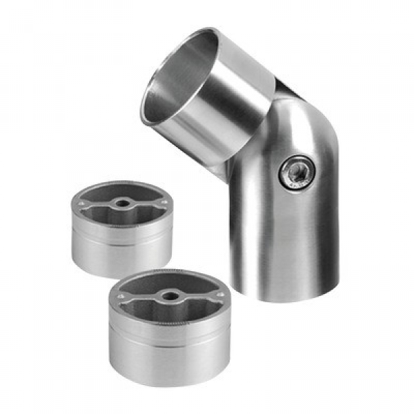 Variabele buisverbinder -90° + 90°  voor houten handgreep
