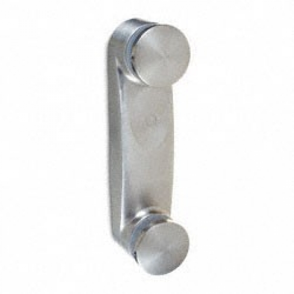 Wandbevestiging voor glas. Model 0760. Hoogte 300mm. Hoek niet instelbaar.