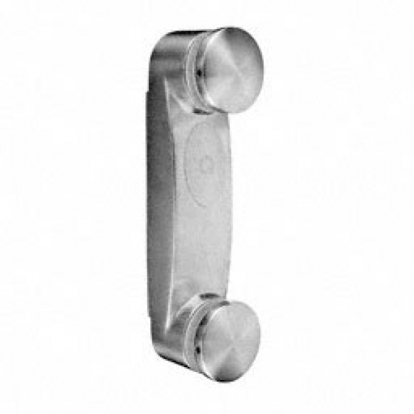 Wandbevestiging voor glas. Model 0766. Hoogte 200mm. Hoek instelbaar.