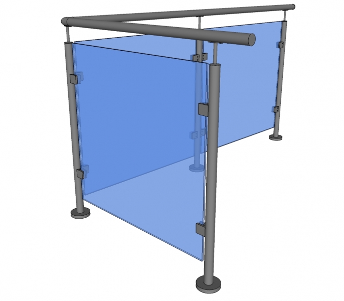 Balustrade FOSA - inox - glas