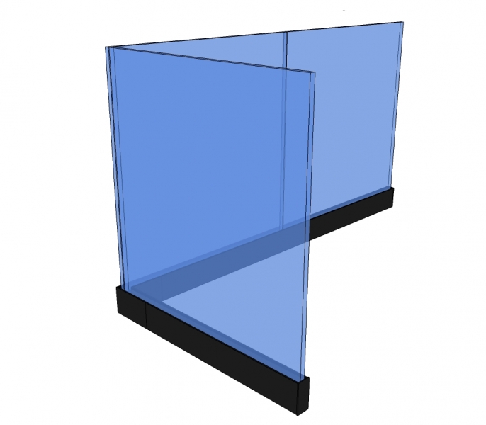 Balustrade RIDRAS - glas - vrijstaand