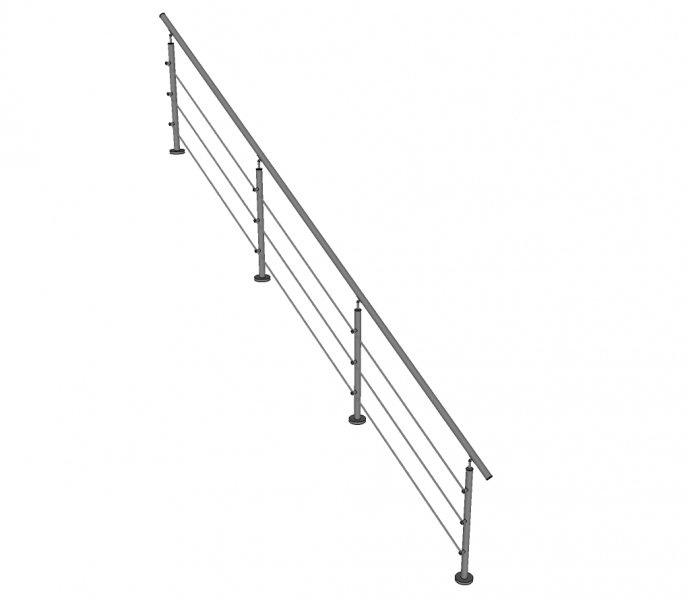 Trapleuning VEMAR - inox - staven