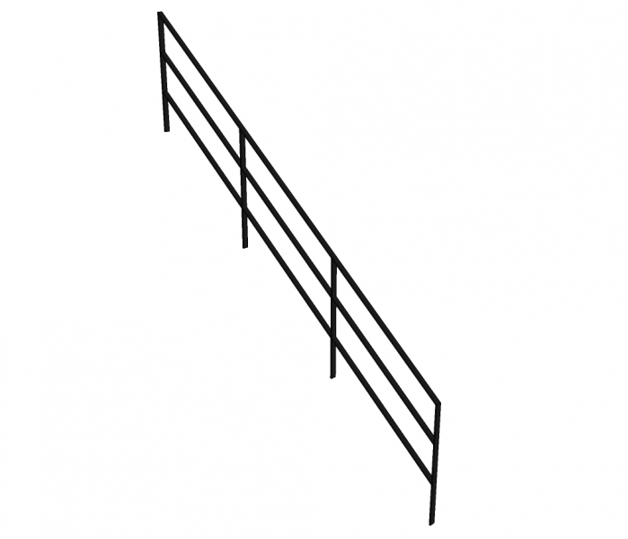 Trapleuning GOMIS - gelakt - staven 10x40