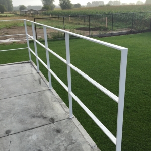 Paxal gelakte buiten balustrade met staafjes
